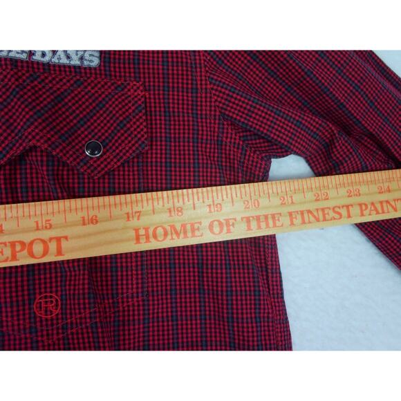 Ropers Western Shirt Mens Small Pearl Snaps Jake Clark's Mule Days Long Sleeve - Picture 6 of 12